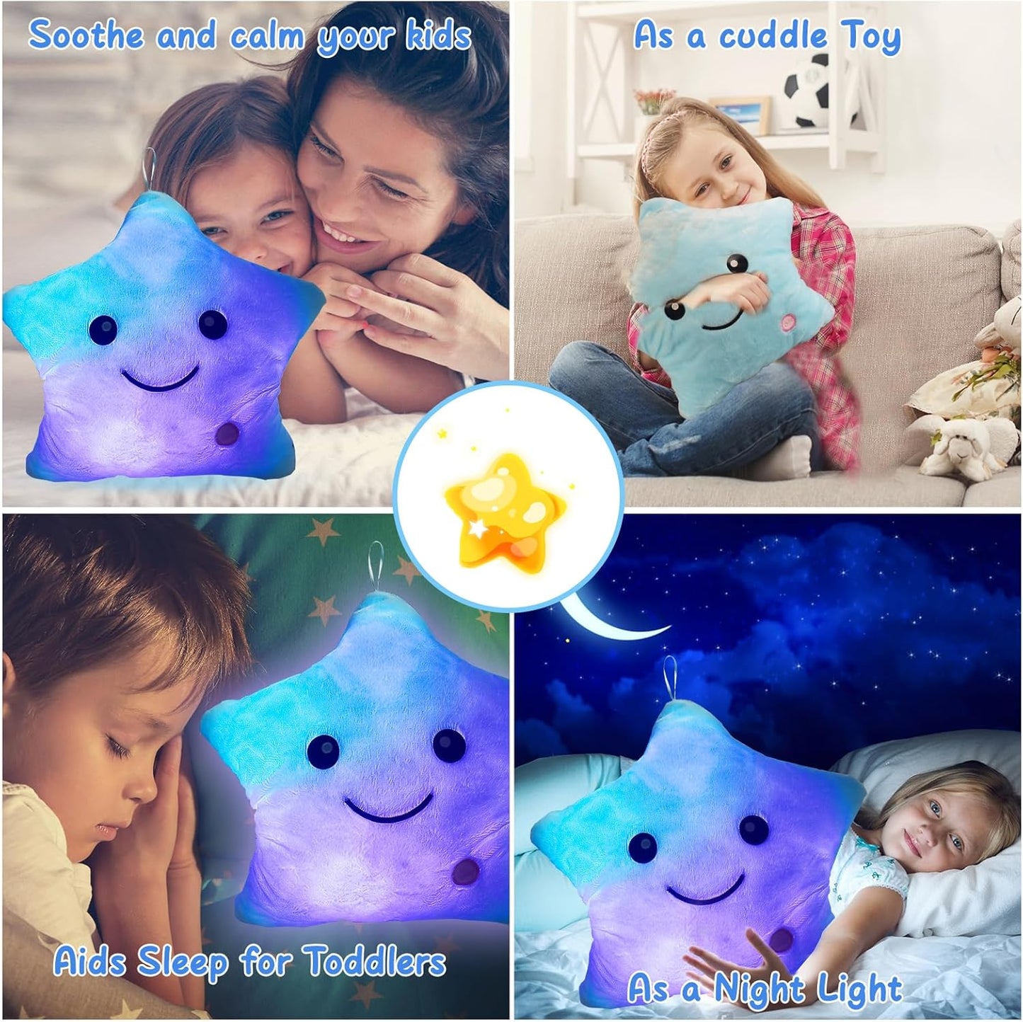 LED Star Pillow Plush