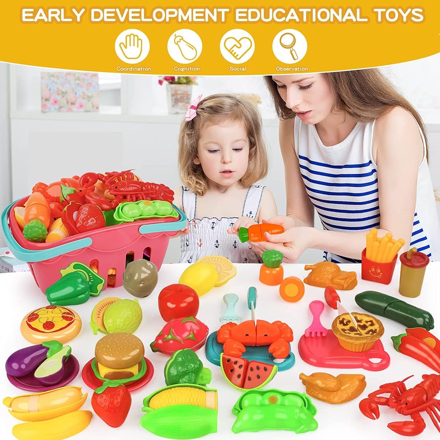 Educational Fruit & Vegetable Cutting Toy